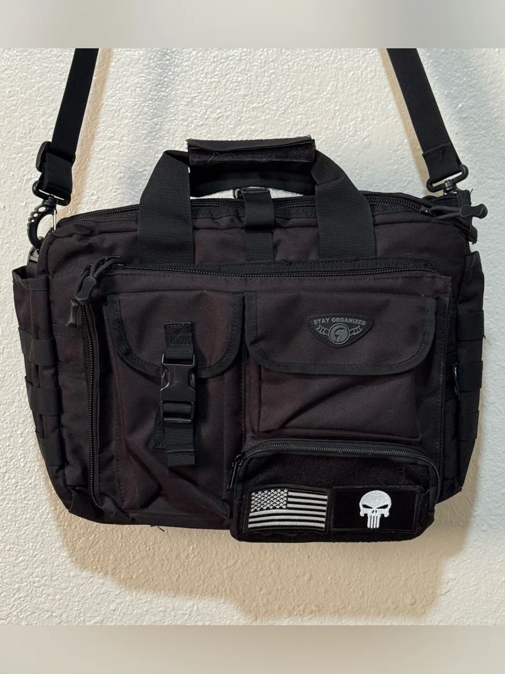 Men’s Black Tactical Military Messenger LapTop Briefcase Work Everyday Bag
